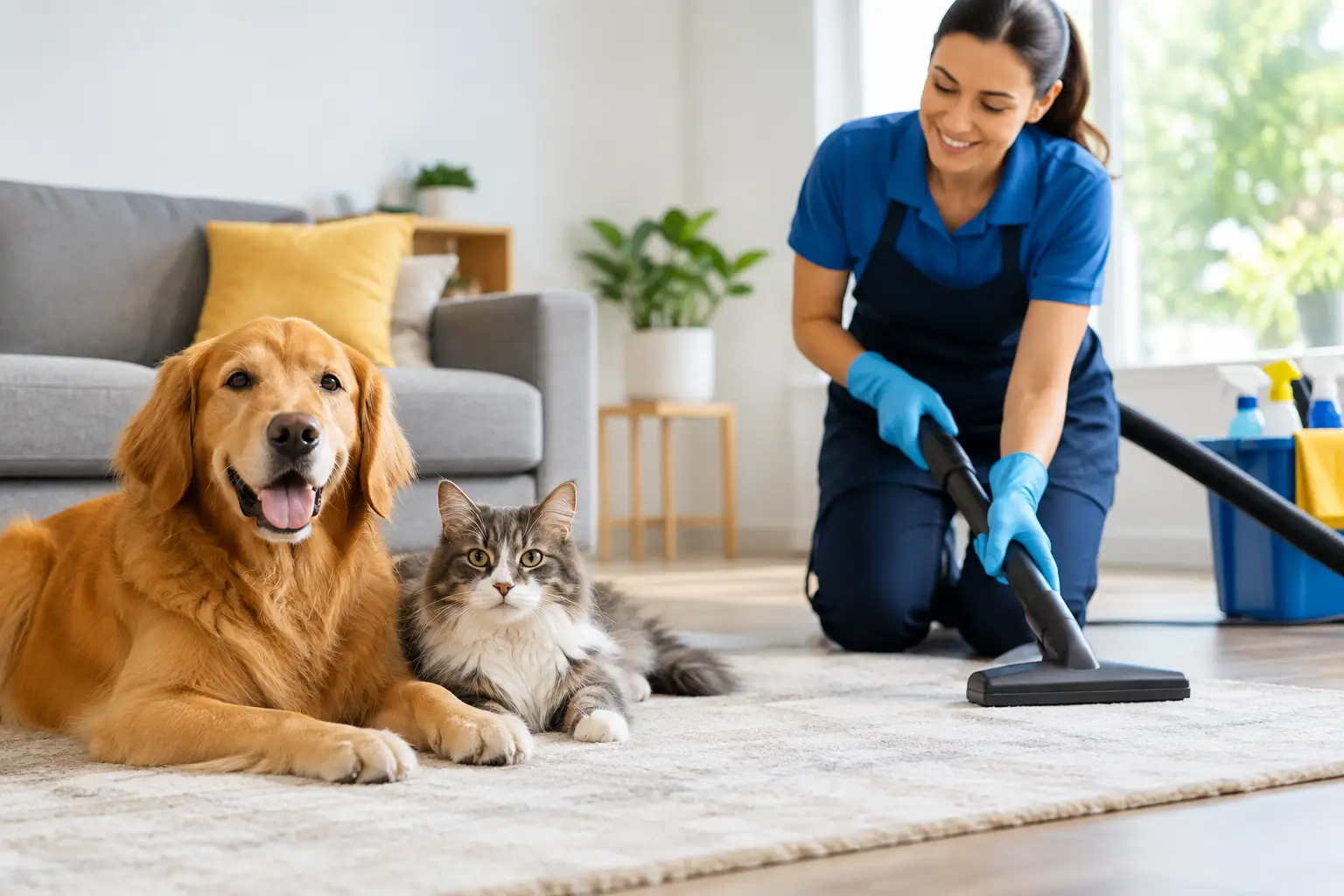 Can Cleaners Work Around Pets? Yes, With a Plan